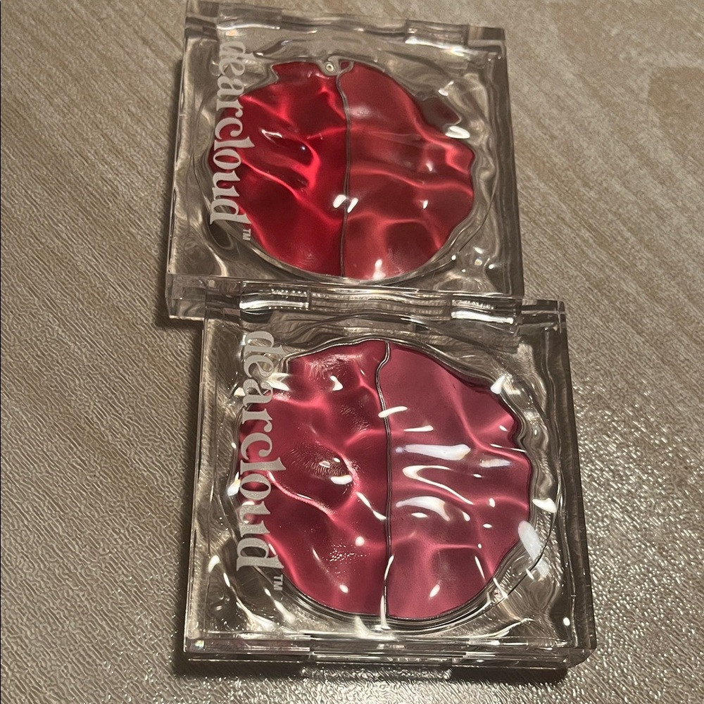 Korean DearCloud Red and Pink blush cream and powder Duo